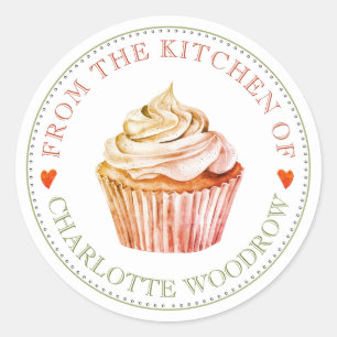 Bakker Gebak Chef Cupcake Voedsel Label Sticker