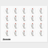 Bakker met Scraper Ronde Sticker (Vel)