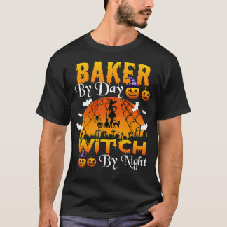 bakker per dag heks door nachtbankiers Halloween G T-shirt