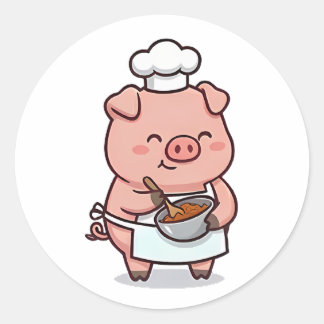 Bakker Varken Ronde Sticker