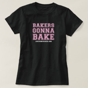 Bakkeraars gaan bakken - Roze afdrukken T-shirt
