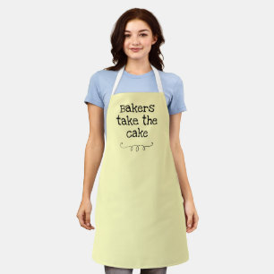 Bakkeraars nemen de Cake Funny Apron Schort