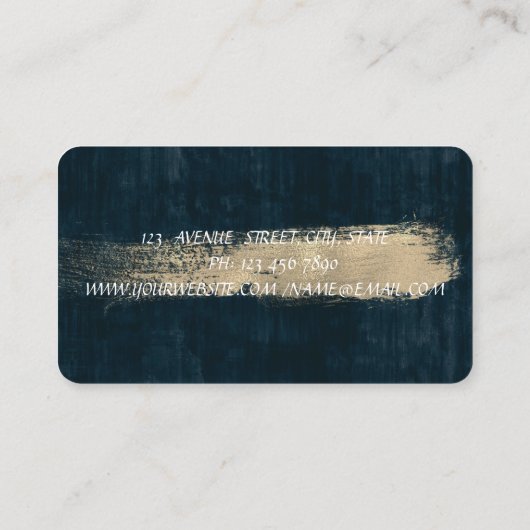 Bakkergebak Handgereedschap Penseelstreken Blauw Visitekaartje (Achterkant)