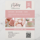 Bakkerij Aangepast Monogram Logo Flyer (Voorkant)