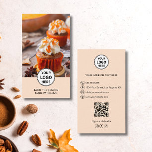 Bakkerij Aangepaste Foto Logo QR Visitekaartje