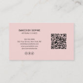 Bakkerij Aangepaste Foto QR Code Roze Visitekaartje (Achterkant)