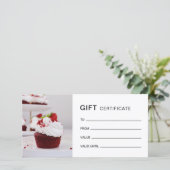 Bakkerij Aangepaste Foto QR Witte Cadeaubon (Staand voorkant)