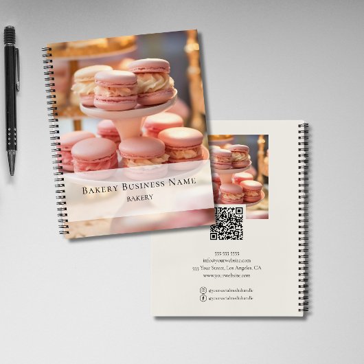Bakkerij Aangepaste Foto Social Media QR Code Notitieboek