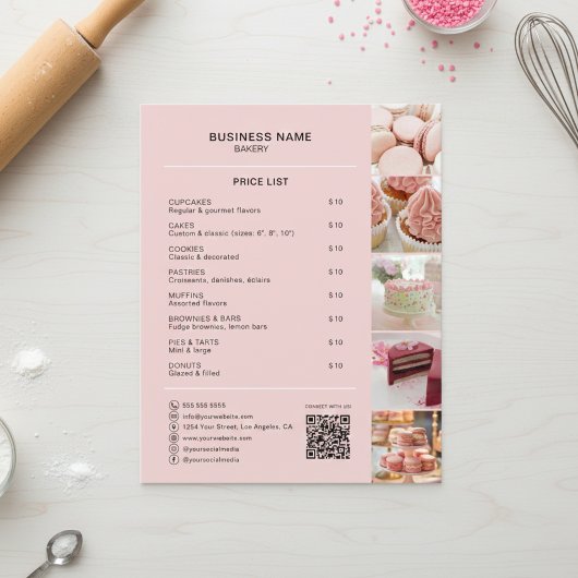 Bakkerij Aangepaste Prijslijst Foto Social Media Q Flyer