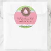 Bakkerij Adresetiketten Ronde Sticker (Tas)