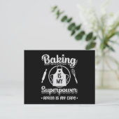Bakkerij Bake Baking Baker Superpower Cake Gift Id Briefkaart (Staand voorkant)