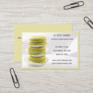 Bakkerij Baker Pastry Chef Groene Macarons Visitekaartje