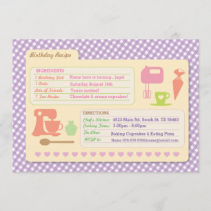 Bakkerij Bakken Recept Kaart Verjaardagsfeest Uitn