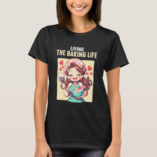 Bakkerij Bakker Grappig Bakken T-shirt (Voorkant)
