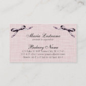  bakkerij bakkerij bakkerij zoete bogen visitekaartje (Achterkant)
