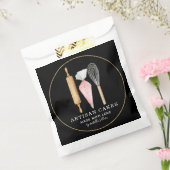 Bakkerij Bakkerij Chef Bakgerei Zwart Favor Zak Bedankzakje (Gezegeld)