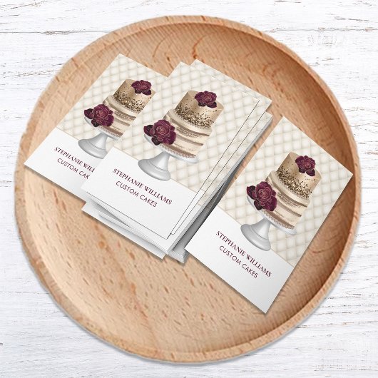 Bakkerij banketbakker aangepaste cake visitekaartje
