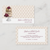 Bakkerij banketbakker aangepaste cake visitekaartje (Voorkant / Achterkant)