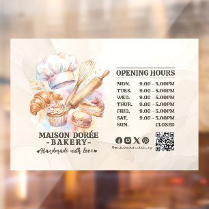 Bakkerij Banketbakker Bakken Catering Openingstijd Raamsticker