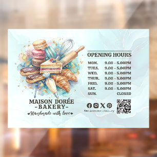 Bakkerij Banketbakker Bakken Catering Openingstijd Raamsticker