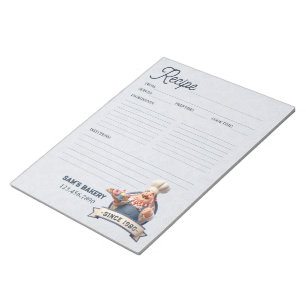 Bakkerij Banketbakker Bakrecepten Pagina Kookboek Notitieblok