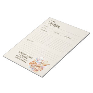 Bakkerij Banketbakker Bakrecepten Pagina Kookboek Notitieblok