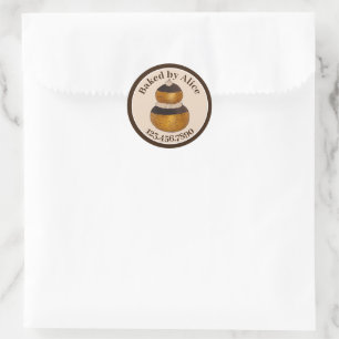 Bakkerij banketbakker Patisserie Religieuse Choux  Ronde Sticker