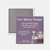 Bakkerij/banketbakkerswinkel 4-ontwerp magneet (Voorkant / Achterkant)
