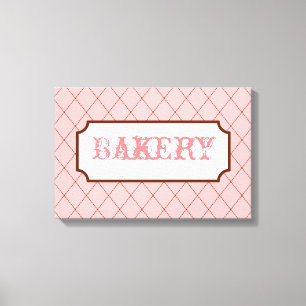 Bakkerij Bord Muurkunst Canvas Afdruk