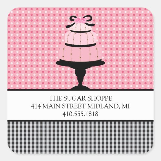 Bakkerij Boutique Stickers met productlabel (Voorkant)