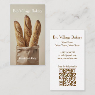 Bakkerij / Brood Foto Sjabloon Visitekaartje