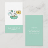 Bakkerij Business Brood Recipe Illustratie Visitekaartje (Voorkant / Achterkant)