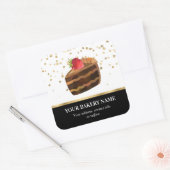 Bakkerij Business Cake Confetti Vierkante Sticker (Envelop)