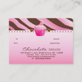 Bakkerij-cadeaubonaat Chocolade Cupcake Kortingskaartje (Achterkant)