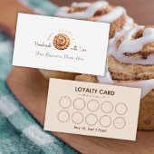 Bakkerij Cafe Loyalty Kaart Kaneel Roll Brood Visitekaartje