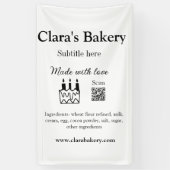 Bakkerij cake voeg ingrediënten toe gemaakt met li spandoek (Verticaal)