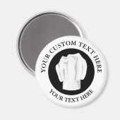 Bakkerij Chef Pet Aangepast Logo Magneet (Voorkant / Achterkant)