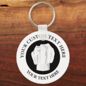 Bakkerij Chef Pet Aangepaste tekst Logo Sleutelhan Sleutelhanger (Voorkant)