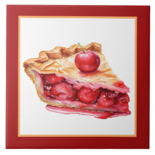 bakkerij Cherry taart home business crafting Tegeltje