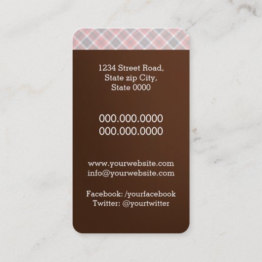 Bakkerij Cookies Sweet Business Visitekaartje (Achterkant)