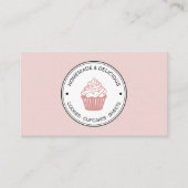 Bakkerij Creëer Uw eigen Logo QR Roze Visitekaartje (Voorkant)