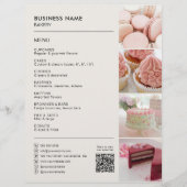 Bakkerij Cupcake Cake Shop Menu Zakelijk (Voorkant)