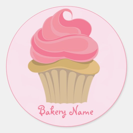 Bakkerij Cupcake Sticker (Voorkant)
