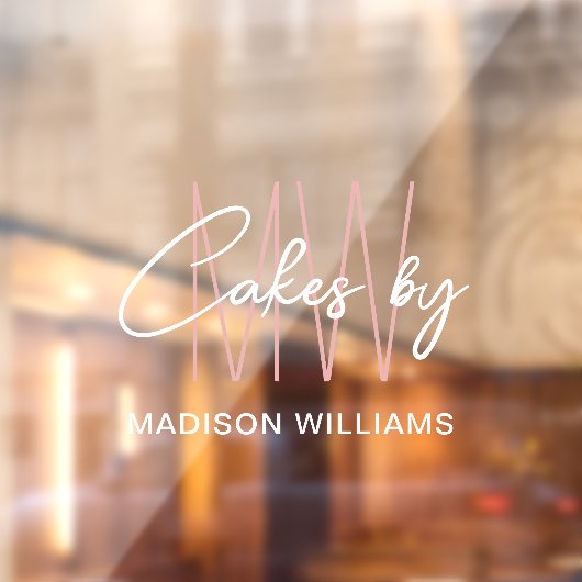 Bakkerij Custom Cakemonogramlogo Raamsticker (Vel 2)