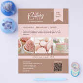 Bakkerij Custom Monogram Logo Flyer (Enkel)