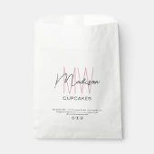Bakkerij Custom Monogram Logo Paper Bag Bedankzakje (Voorkant)