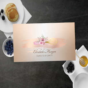 Bakkerij Deegwaren Handgereedschap Rose Goudkleuri Visitekaartje
