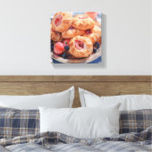 Bakkerij Dessert Croissant Canvas Print (Insitu (Slaapkamer))
