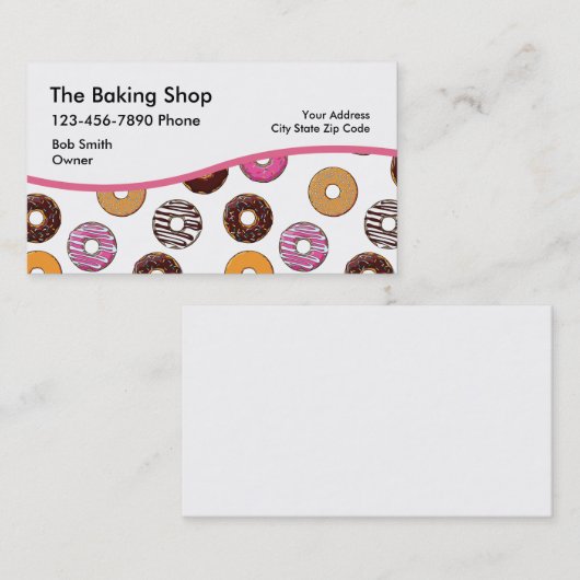 Bakkerij Doughnut Visitekaartjes (Voorkant / Achterkant)