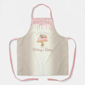 Bakkerij Draagt Blush Roze Glitter Drift Dessert G Schort (Voorkant)